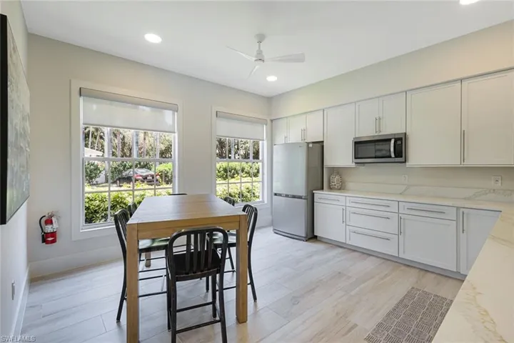 Picture of the social room kitchen, great space to enjoy with neighbors or reserve for your private even