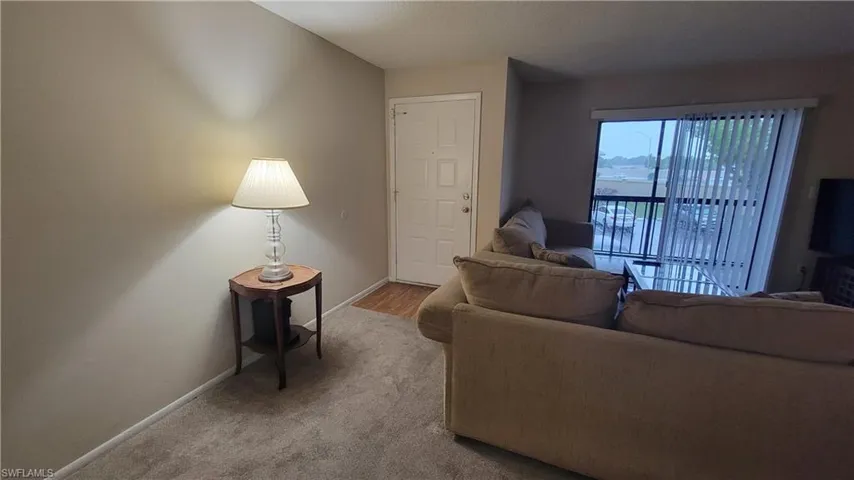 View of carpeted living room