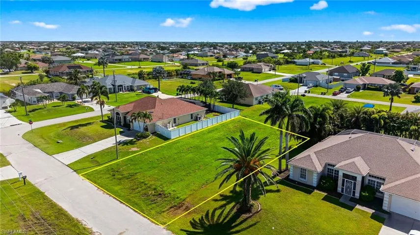 Aerial view of residential area