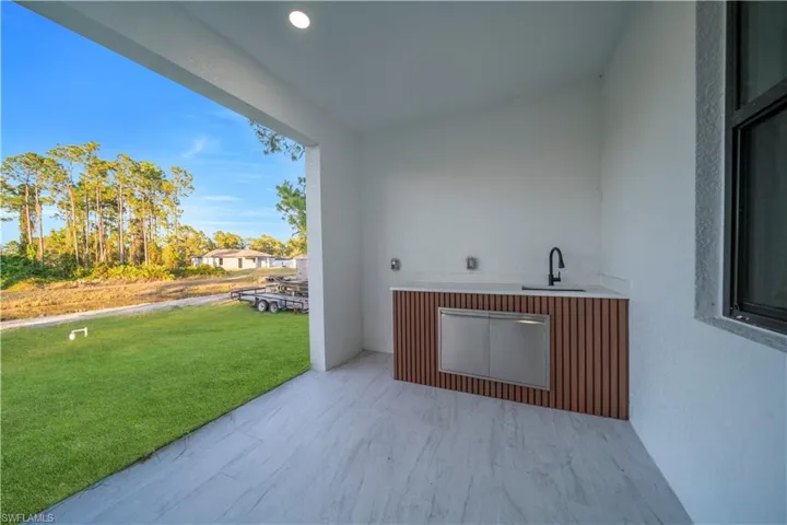 View of patio / terrace with a sink