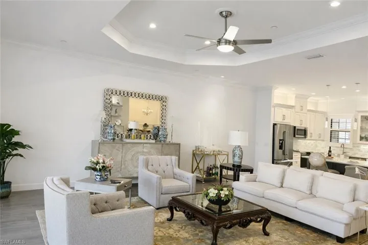 Views of kitchen area from the family room.