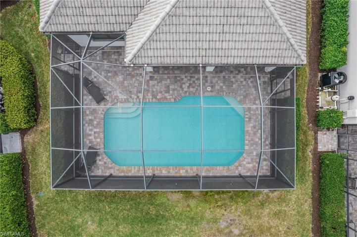 aerial view with pool