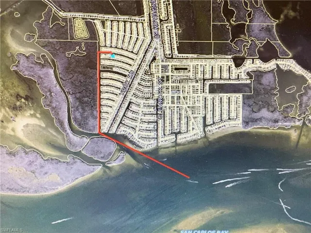 Aerial view showing quick direct gulf access to open water.