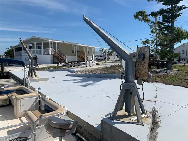 View of two davits.