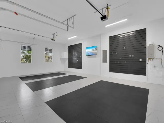 Garage Tile Flooring and tankless hot water heater