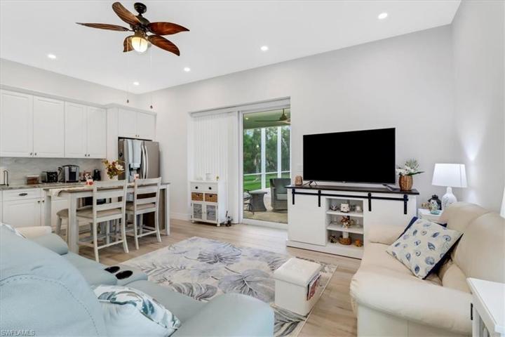 Guest Suite 2 - Kitchen & Living Room Area. The Impact Sliders Lead to the Covered Outdoor Space & Courtyard