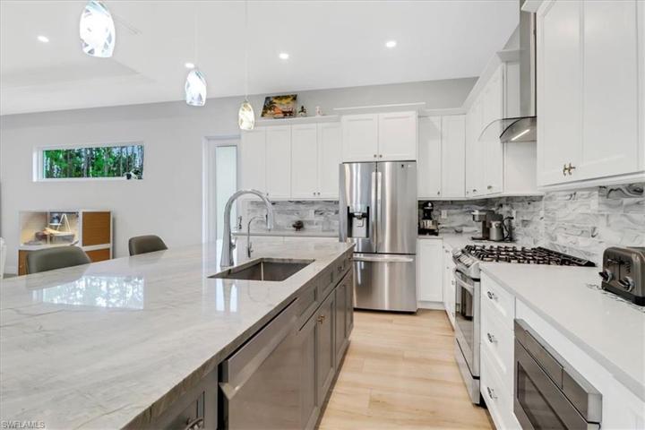 Stainless Steel Appliances with a Gas stove