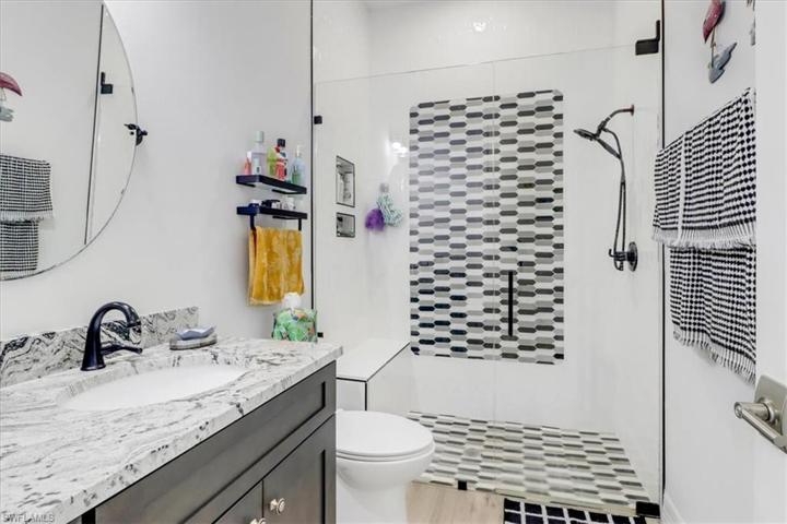 Guest Suite 1 - Full Bathroom with Walk-In Shower