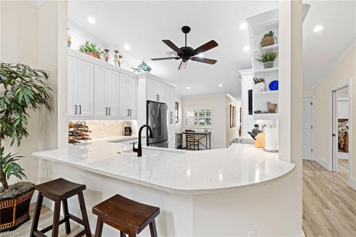 View into kitchen from dining room