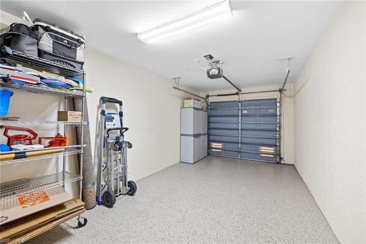 Garage with storage cabinets
