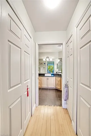 Hall with wood finished floors