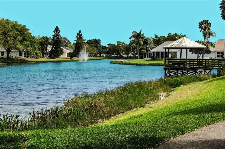 Water view featuring a gazebo