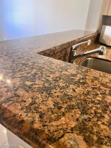 Kitchen view of a sink