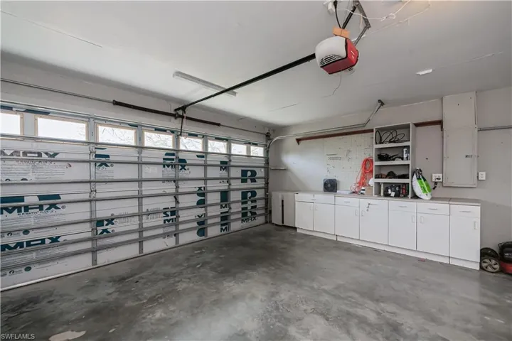 Garage with automatic garage door opener