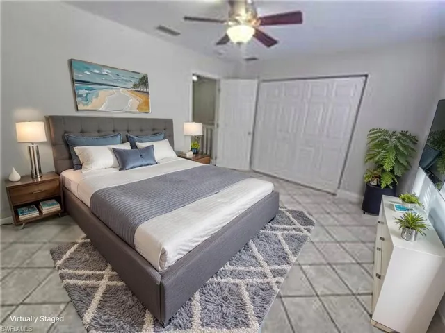 2nd BR Virtually Staged for furniture placement.