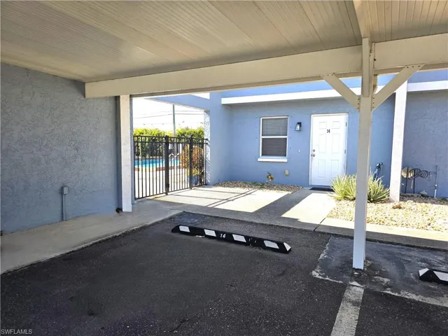 Carport #14 right outside unit.