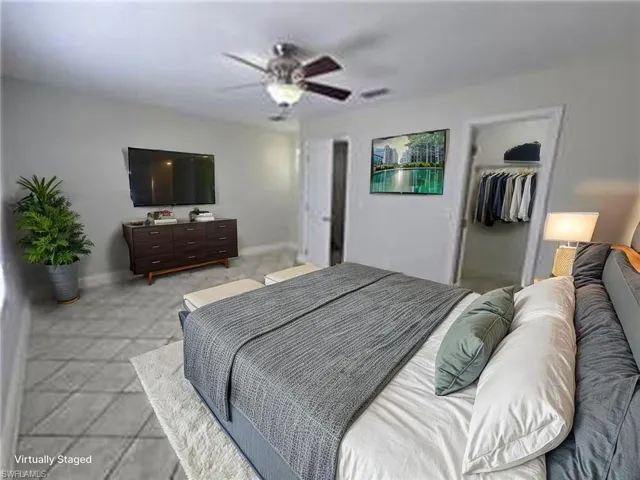 Virtually staged for idea of furniture placement.