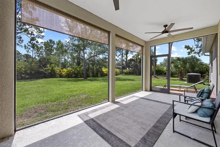 Screened Lanai with ceiling fan