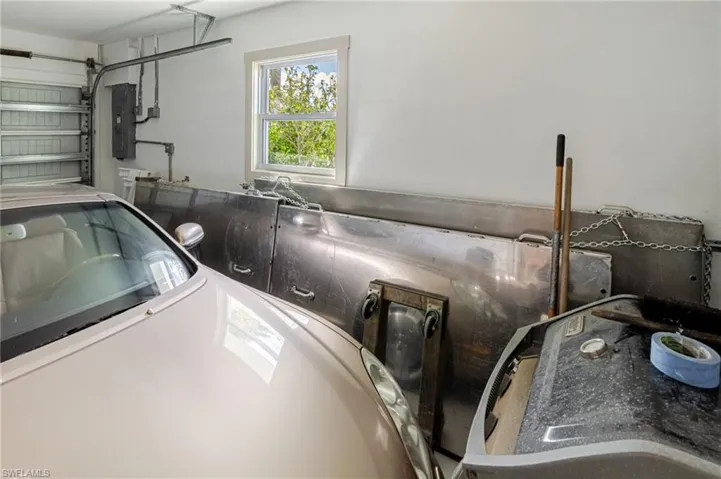 Garage with electric panel