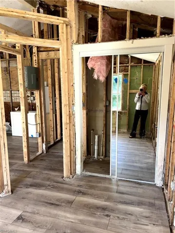 Misc room featuring hardwood / wood-style floors