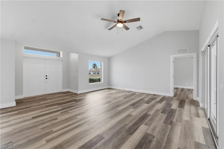 Living room - front entrance to the right next to the large window