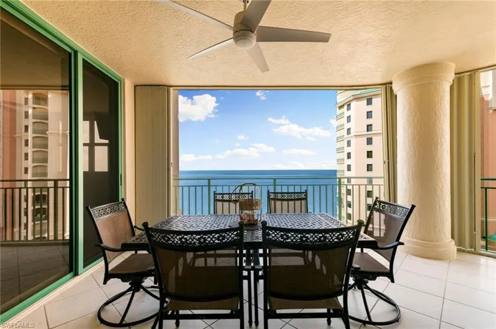 Balcony with a gulf view