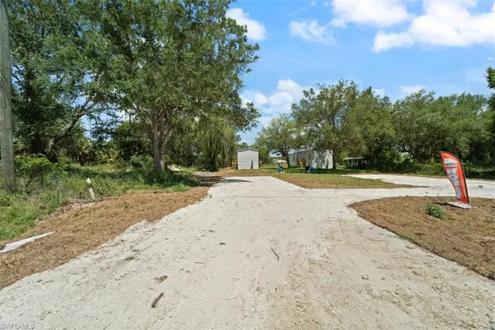 View of concrete driveway