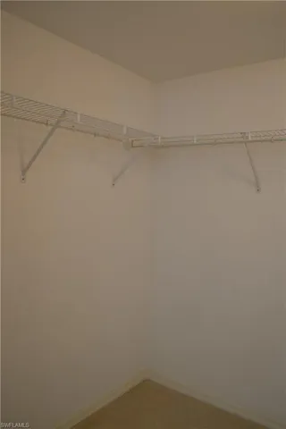 Spacious closet with carpet floors