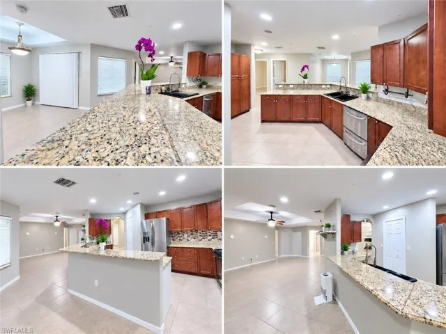 Property Image. Presentation of the property's kitchen and adjacent areas, featuring various angles of the space