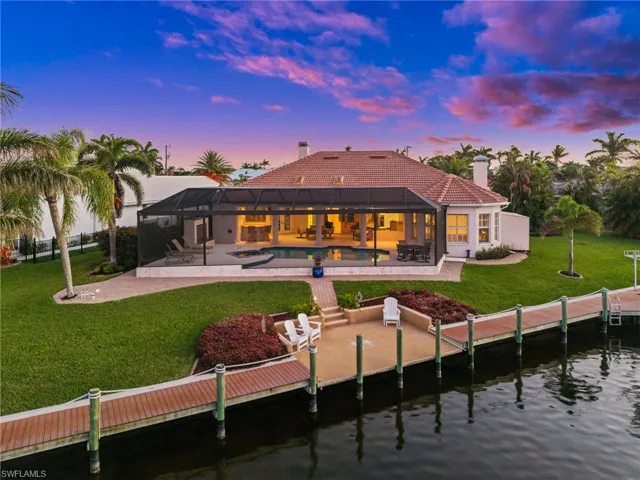 Twilight view of the home
