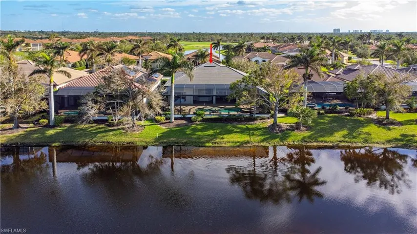 Ariel view of the back of the house