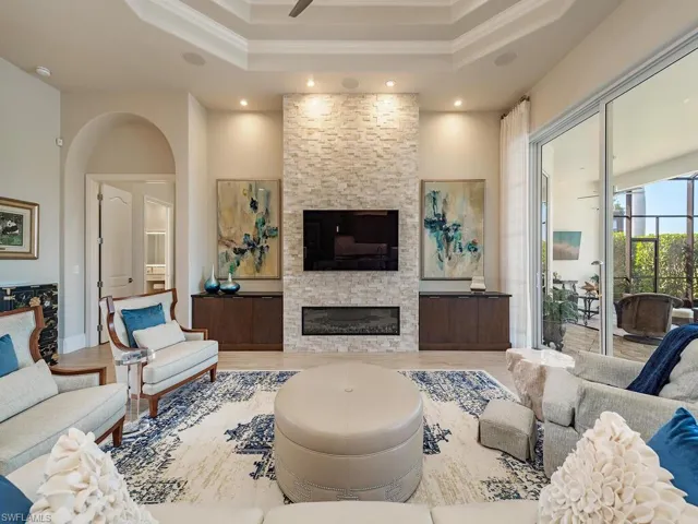 Great room with fireplace