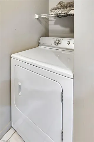 Dryer in downstairs bathroom