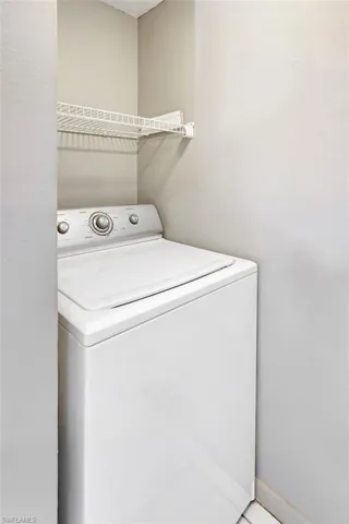 Washer in downstairs bathroom