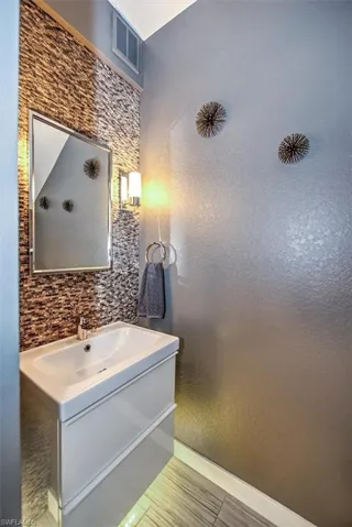 Half bath on the first floor