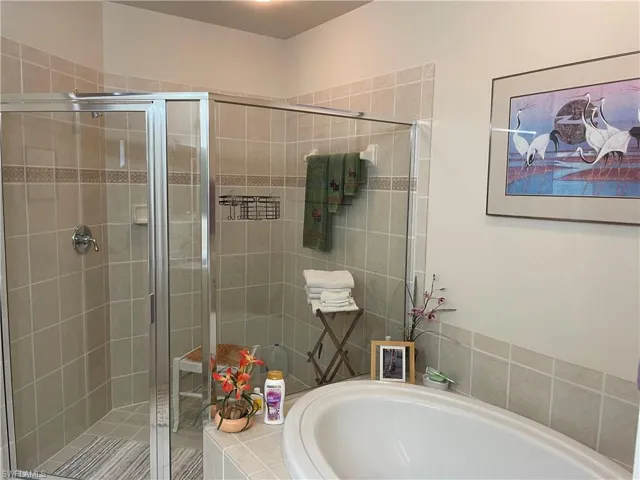 Bathroom with independent shower and bath