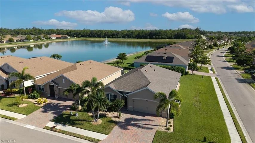 Water views from the lanai of this large corner lot.