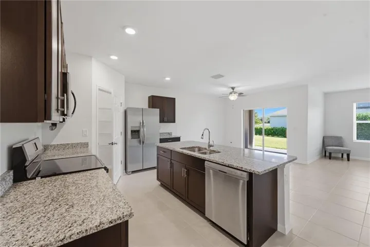 Kitchen View to the Dining Area
