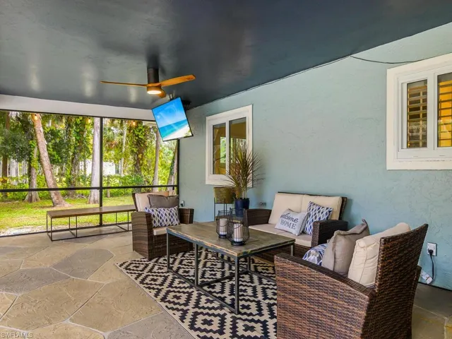 Large covered sitting area