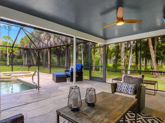 Large covered sitting area