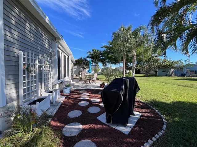 View of yard featuring a patio