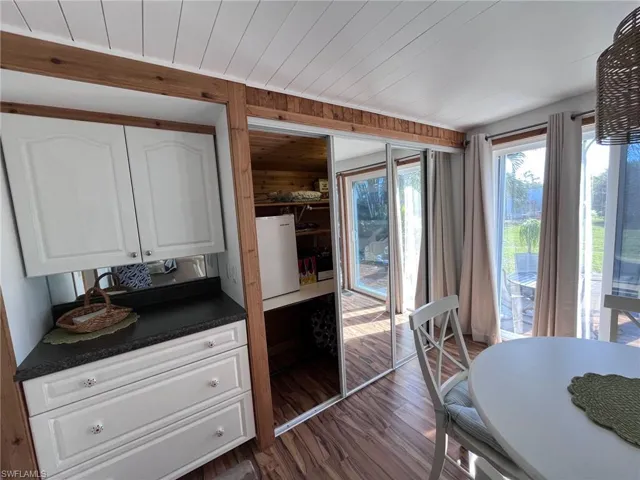 Additional fridge in cedar closet