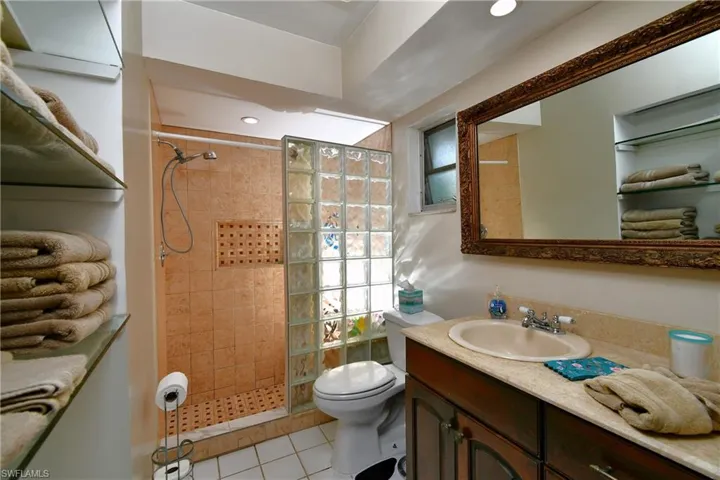 Glass block shower
