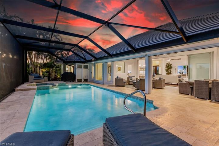 Expansive outdoor living space. Outdoor shower.