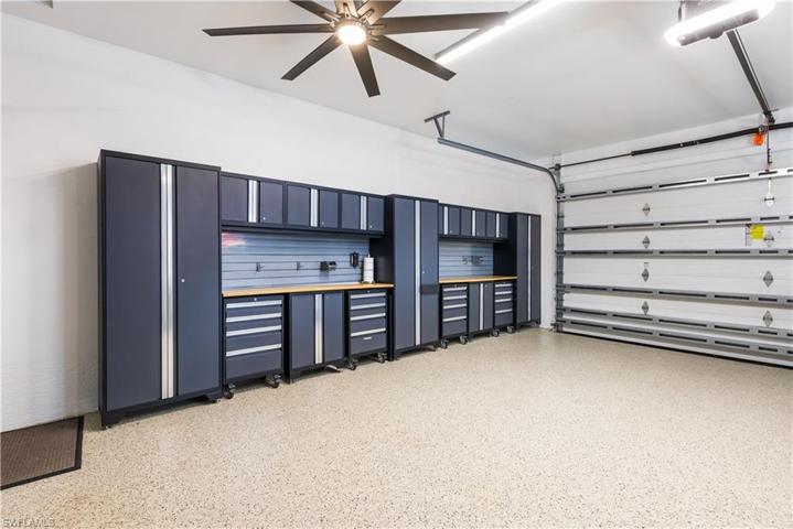 The garage is wired for an ELECTRIC CAR! All cabinetry is remaining with the home!