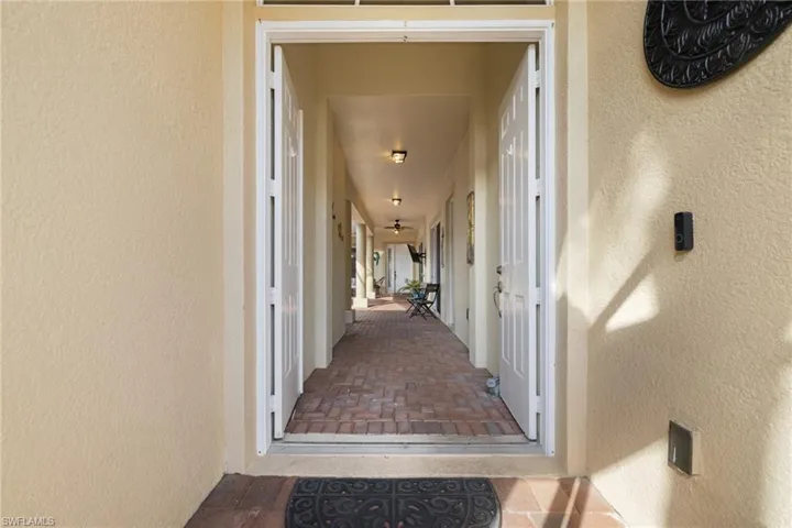 Courtyard entry doors open onto the private courtyard leading to the Main Villa Home entry.