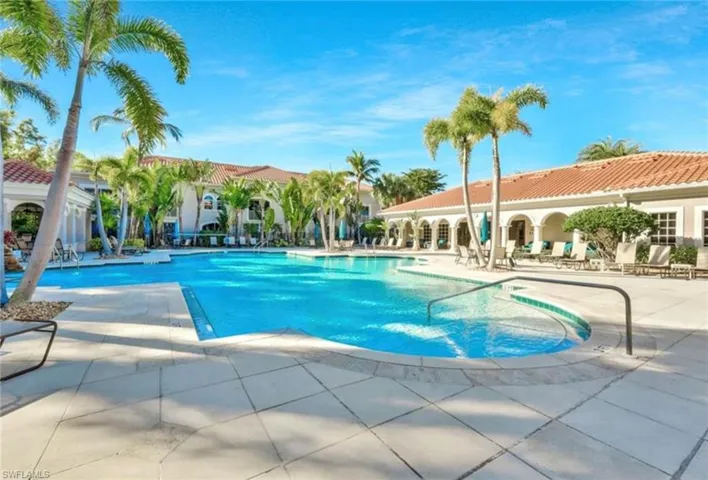 Pool featuring a patio area
