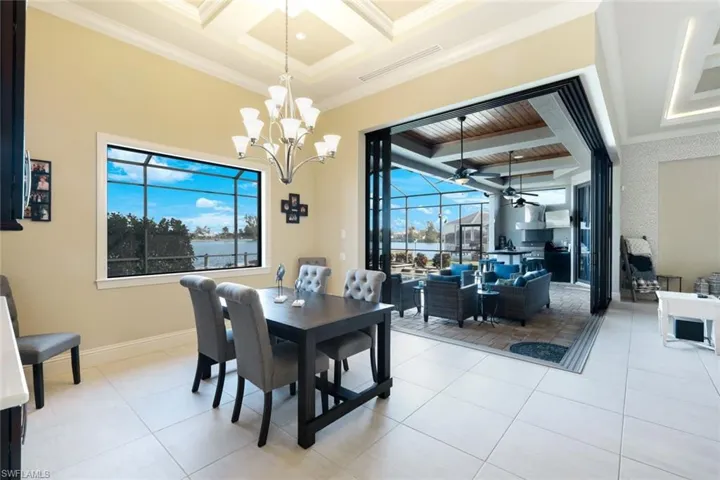 View out to lanai from dining area