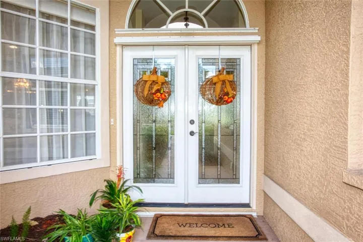 View of exterior entry with french doors
