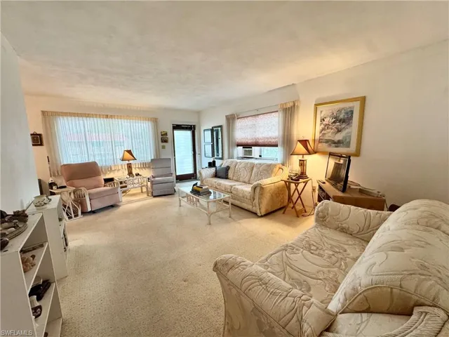 View of carpeted living room